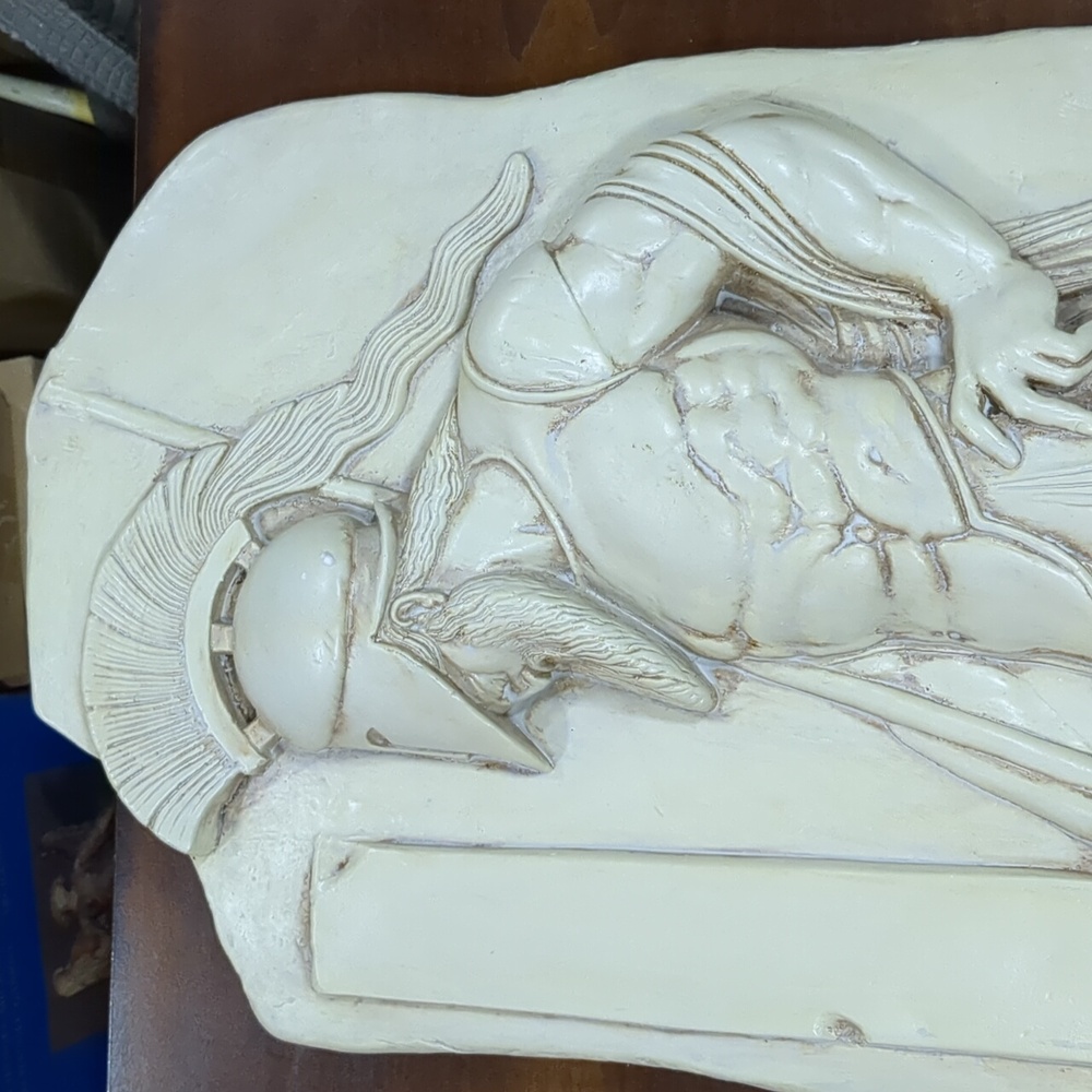 Greek warrior stele relief